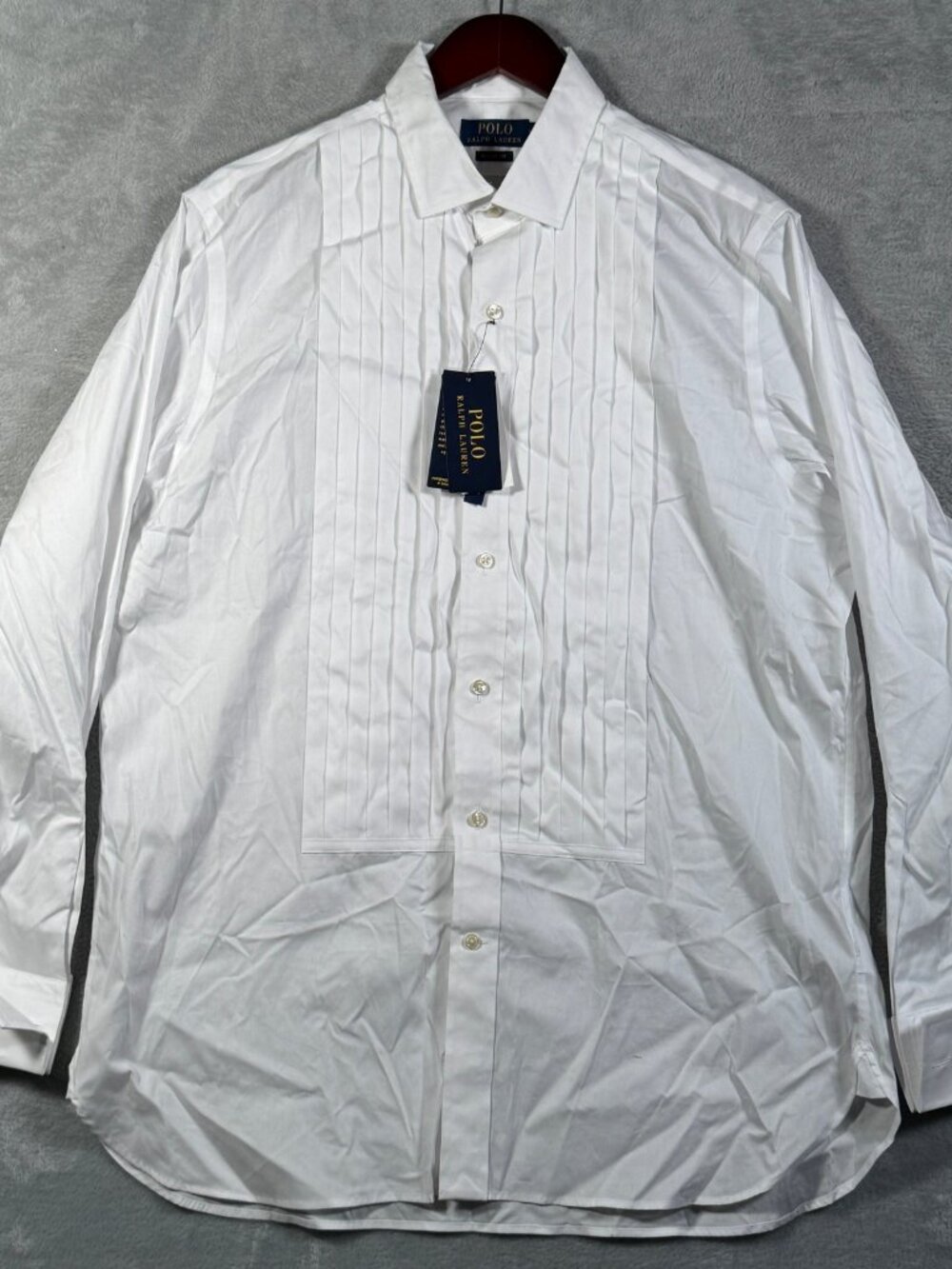 Polo Ralph Lauren Tuxedo Dress Shirt Mens 16.5 34/35 L White French Cuff $125